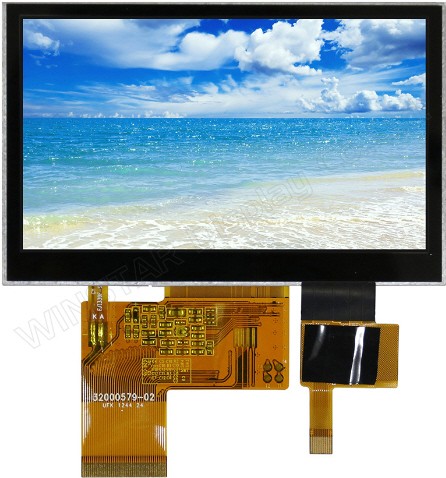 TFT 4.3" Panel, cap touch, 400 nits, Transmi, Resolution 480x272