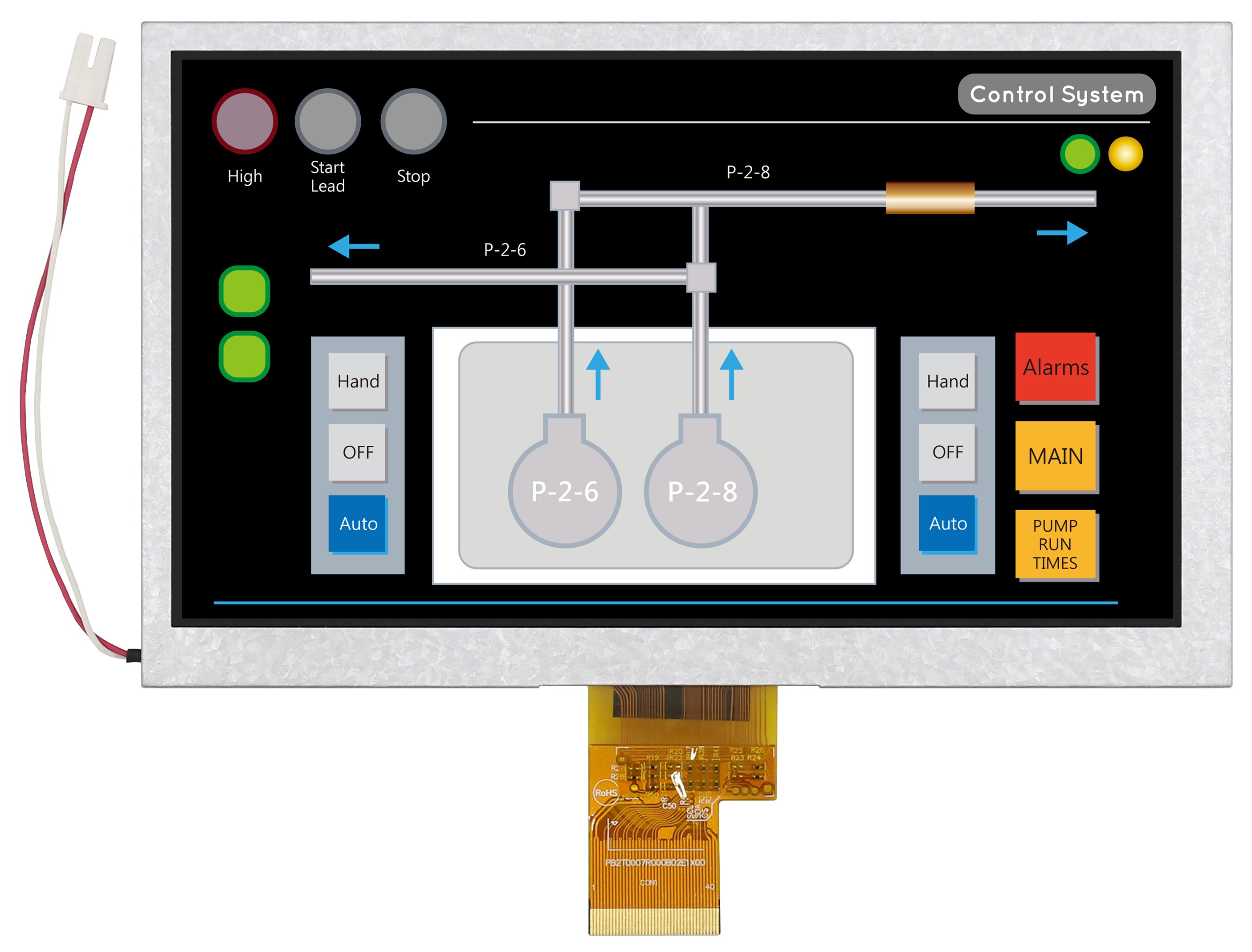 TFT 7" Sunligth Readable, Panel 1100 nit, Transmi, Resolution 1024x600