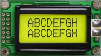 LCD 8x2 Y/G LED STN Transfl NT 6:00 EN/EP