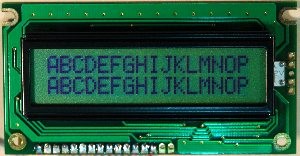 LCD 16x2, Y/G  LED, STN Transfl 6:00 WT, EU