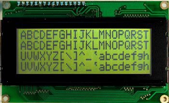 LCD 20x4, Y/G LED, STN Y/G, Transfl, WT, 6:00