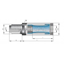 Drahtfederbuchse ø 24 mm Löt-Schraubanschl.