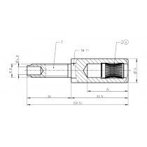 Lamellenbuchse ø 24 mm für Löt-Schraubanschluss