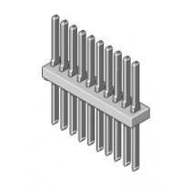 Stiftleiste 1-reihig Raster 2.54mm gerade 2-pol
