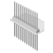 Stiftleiste 1-reihig Raster 2.54 mm gerade 08 pol 