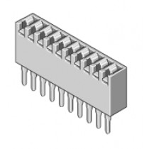 Bu-Leiste 1-reihig Raster 2.54mm stehend 18-pol