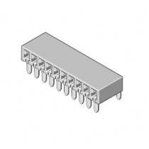 Bu-Leiste 1-reihig Raster 2.54mm liegend 2-pol