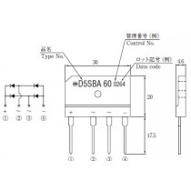 Bridge Diode 600V 6A Pack.5S SIP