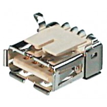 USB, Typ A, SMD, gewinkelt / Tray