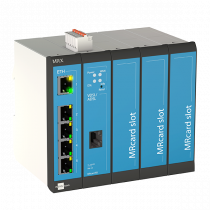 Industrial DSL Router 5 LAN ports, 2 digital inputs, 3 Slots for MRcards, Annexes A/L/M