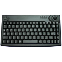 86 Key Size Minimized Trackball Keyboard, PS/2, black, French layout