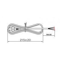 Power cord  H05VV-F3 x 0.75 mm2 