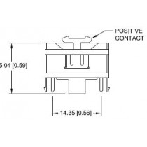 Batteriehalter für CR1632 vertikal