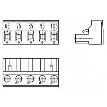 PC-Schraubklemme, anreihbar, 05 pol., RM 7.62mm 
