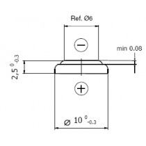 Lithium-Batterie 3V/30mAh, Bulkversion