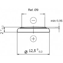 Lithium-Batterie 3V/38mAh, Einzelblister