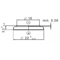 Lithium-Batterie 3V/225mAh Bulk