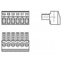 PC-Schraubklemme, anreihbar, 06 pol., RM 3.81mm