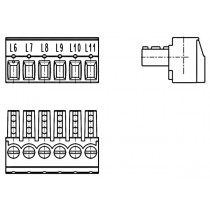 PC-Schraubklemme, anreihbar, 06 pol., RM 3.81mm