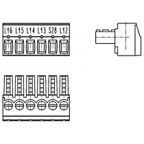 PC-Schraubklemme, anreihbar, 06 pol., RM 3.81mm