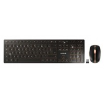 CHERRY Keyboard+Mouse DW 9100 SLIM wireless+Bluetooth schwarz-bronce EU Layout USB-C