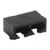 RJ45 side entry, Ferrite 2 x 8 pol, shielded