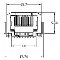 RJ45-Verbinder, 8-pol, SMT / NCNR 