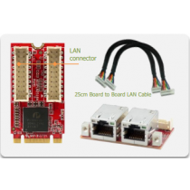 M.2 2242 to dual isolated GbE LAN Module, Out: RJ45x2, Standart Temp0-70°C