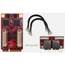 mPCIe to 2x GbE LAN Wide Temp.