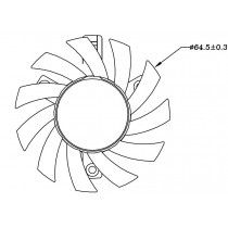 FAN 12V/2.54 white 3pin(black,red,white), 265mm, AWG28