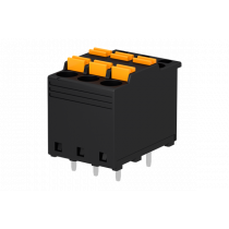 PC-Federklemme, gerade, 08 pol., RM 5.0mm 90°, double wire