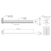 Kabel IDC 2.0 to SUB-D 9 pin female