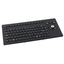 Silicon-Keyboard with Backlight+Trackball 25mm IP67 panel-mount USB US-Layout