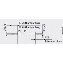 MAC Stiftkontakt ø 0.76 mm, lang, Print