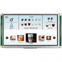 TFT 7" Panel + Control Board (RS232), 460 nits, Transmi, Resolution 800x480