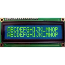 LCD 16x2, Y/G LED, 100mA, Blue, STN Neg., WT