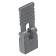 Nut Prüfspitz o. Prüfclip Griffl.2 pol. RM.2,54Au 