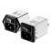 IEC with Dual Pole Switch 250VAC, 2A, Faston