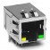 RJ45 Single Port Through Hole 1X1 Tab down 10/100