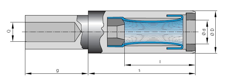 Drahtfederbuchse ø 6 mm Crimpanschluss