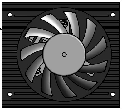 COM Express® Universal Active Cooler for Heatspreader Mounting