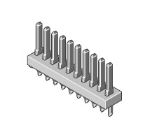 Stiftleiste 1-reihig Raster 2.54mm gerade 4-pol