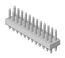 Stiftleiste 2-reihig Raster 2.54mm gerade 4-pol