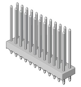 Stiftleiste 2-reihig Raster 2.54mm gerade 20-pol