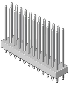 Stiftleiste 2-reihig Raster 2.54mm gerade 50-pol