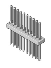 Stiftleiste 1-reihig Raster 2.54mm gerade 2-pol
