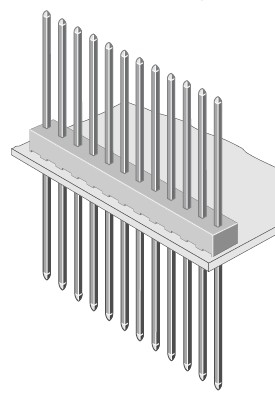Stiftleiste 1-reihig Raster 2.54 mm gerade 08 pol 
