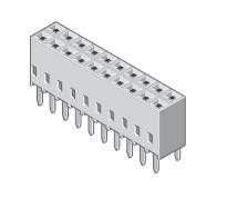 Bu-Leiste 2-reihig Raster 2.54mm stehend 8-pol