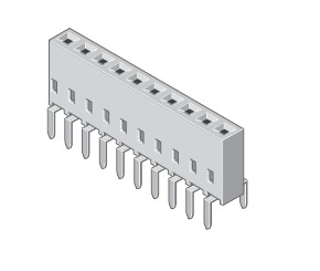Bu-Leiste 1-reihig Raster 2.54mm stehend 16-pol