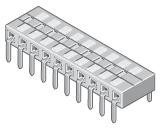 Bu-Leiste 1-reihig Raster 2.54mm liegend 20-pol